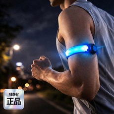레츠팡 SL-850 야간 안전 LED 러닝 암밴드 라이트, 네온 블루, 1세트