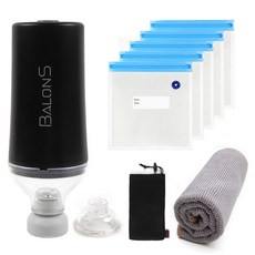 발론스 진공 압축기 + 식품용진공팩 5p + 극세사크리너 + 전용파우치, wtr0619