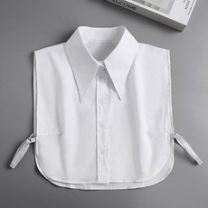 페이크 카라 넥케이프 코튼 레이어드 뾰족 셔츠 카라mi-35rYs