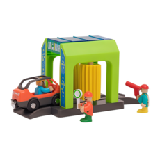 仿真消防警察套裝 木質火車軌道玩具, 警察局套組