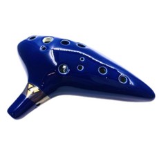 老羊樂器店 C調12孔陶瓷中音陶笛 AC，傳統國樂器，簡單好學, 1個, 12孔 陶瓷中音陶笛