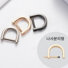 나사형 가방부자재 D링 명품가방리폼 20mm 15mm 니스미니리폼 부자재, 골드_15mm, 1개