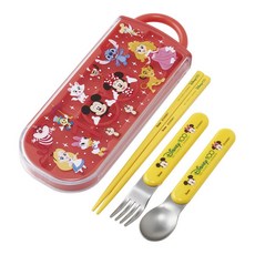 Skater 可機洗餐具3件組, 1個, 餐具盒+筷子+叉子+湯匙, 迪士尼100週年紀念