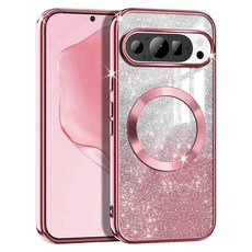Casetego for Google Pixel 10a Case Compatible with MagSafe Glitter Sparkle Magnetic Plated Slim Sh
