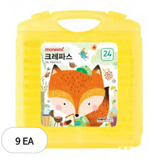 모니주 가방 크레파스 옐로우, 24색, 9개
