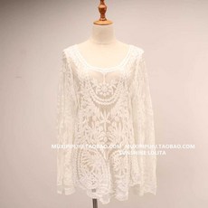 비키니 커버업 시스루 여자 비치웨어 꽃무늬 루즈핏