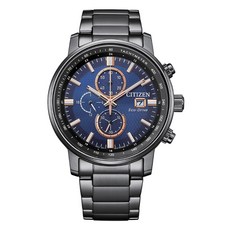 CITIZEN 星辰(CA0845-83L) Chronograph 亞洲限定 光動能 碼錶計時不鏽鋼腕錶-黑