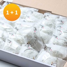 [푸드잇템] 1+1 개별포장 모찌 찹쌀떡 50gx30개 수능 답례떡 떡선물 떡주문, 흰찹쌀떡50g 15개+15개 (총30개 1BOX), 1.5kg, 1개