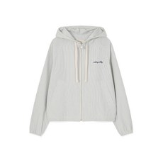 와키윌리 WACKY WILLY 우먼스 스트라이프 시어서커 집업 후드 점퍼 블루 203759