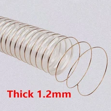 1.2mm 두께의 PU 폴리우레탄 에어 덕트 구리 도금 강선 호스 투명 진공 튜브 목공 톱밥 골판지, 01 1.2mm, 13 외경 8x내경 mm, 01 China Mainland