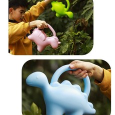 桃園熱銷 兒童卡通澆水壺 手提動物造型大象恐龍獨角獸灑水壺澆花壺兒童玩具, 顏色款式隨機1升1個裝, 1個