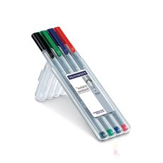 퐁치셀 STAEDTLER 0.3mm 4색세트 오피스펜세트