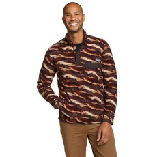 Eddie Bauer 남성용 Chutes 모크넥 플리스 버건디