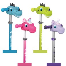 GLOBBER哥輪步 T-BAR滑板車/滑步車手把專用可愛恐龍頭/獨角獸 配件, 綠恐龍, 1個