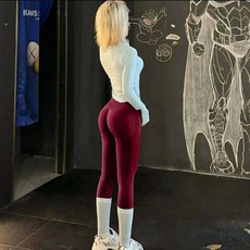 高彈力提臀健身長褲 蜜桃臀瑜伽運動褲 女款