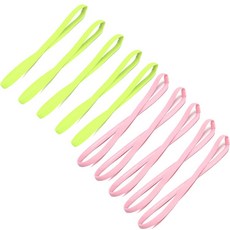 10Pcs 컬러 여성 남성 요가 머리띠 스포츠 미끄럼 방지 탄성 고무 헤어 액세서리, x 10pcs 12