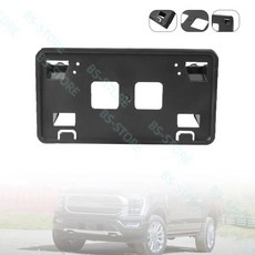 1X 교체 앞 범퍼 라이센스 플레이트 프레임 브래킷 2021 2022 2023 Ford F, black