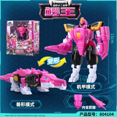 台灣熱賣 正版迷你特工隊 恐龍力量 變形合體 炫龍機甲獸王 力量機器人玩具, 獸王力量-特工機甲【鱷王】, 1個