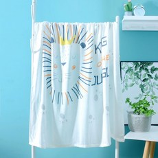 여름 얇은 담요 아기이불 아기침대 아기침대패드 아기토퍼 아기패드, 1개, 25. 대나무섬유-라지-사자(110x150)