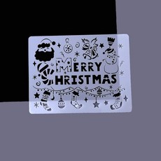 그림 그리기 플라스틱 스텐실 템플릿 생일 크리스마스 스크랩북 색칠 엠보싱 앨범 장식, 1개