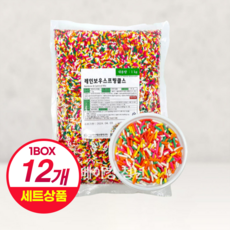 이든타운 레인보우 스프링클스, 1kg, 12개
