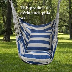 1pc 캔버스 레저 해먹 의자 디자인 내구성 있는 소재 실내 및 실외 사용이 가능한 편안한 야외 스윙, SKY BULE, 1개