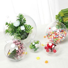 원형 투명공 플라스틱 아크릴볼 9cm 1P 크리스마스볼, 1개, 투명공 원-9cm