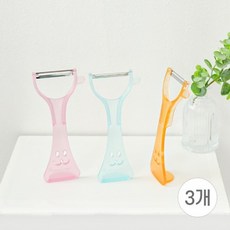 일본 에코 스마일감자칼 가볍고 손목이 편한 야채 필러, 3개, 랜덤색상