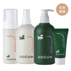Dr.Life・DOGUM逗恩 全方位毛髮肉墊清潔護理組 (乾洗慕斯+嫩足霜+除臭噴霧+洗毛精)，溫和呵護愛犬肌膚, 1個