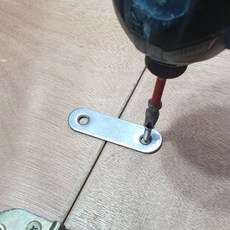 MARKET.MR_ 스테인레스 일자 평철 57x16 4P 평철브라켓 보강철물 평철 스텐평철 일자평철, 4개, 실버