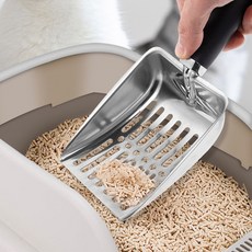 샌드켓 고양이 스텐 화장실 모래삽 5mm, 1개