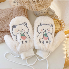 줄리엣이뽀 여성 핫인싸 귀여운 두툼 털장갑 곰 개구리 등하교 따뜻한 여학생 크리스마스선물 방한 벙어리장갑