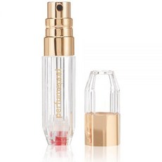 Travalo Perfume Pod 크리스탈 여행용 향수 분무기 - 누출 방지 Genie-S 펌프 시스템 리필 가능한 향수병 고화질 미니 스프레이 유리 제로 긁힘 및 파손 골드