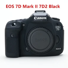 부드러운 실리콘 갑옷 카메라 케이스 Canon EOS 5D2 6D, 17 7D2 Black