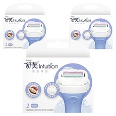 쉬크 여성 제모용 면도날 교체 헤드 2개입 퍼플, 3개