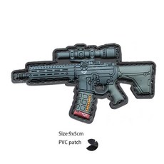 臺灣發貨- 新品魔術貼補丁Q版武器貼章魔術貼膠章橡膠徽章 3D PVC 滴塑工藝超多細節徽章士氣包貼, PVC patch  5