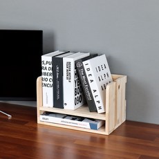 삼나무 원목 책상위 미니책꽂이 선반형, 단품, 상세 설명 참조