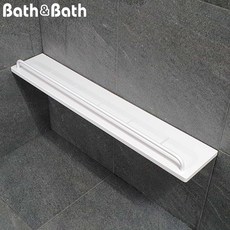 인조대리석 욕실선반 일자선반600 바스앤바스 BB-106 ALL W, 1개