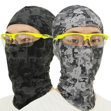 1+1 쿨 스킨 여름 오토바이 바라클라바 자전거 여름 복면 두건마스크, 블랙+그레이