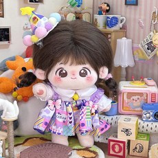 20cm 인형 인형옷 잠옷 공주 아이돌 의상 드레스 솜인형옷 귀여운 로리타 솜깅이 솜인형, 블루 베리 아이스크림