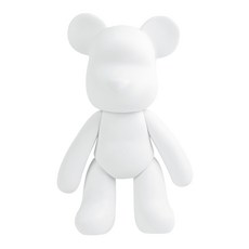 流體熊白胚 四種尺寸 庫柏立克熊 暴力熊 DIY流體畫 親子互動美勞手作禮物, 1個, 23cm