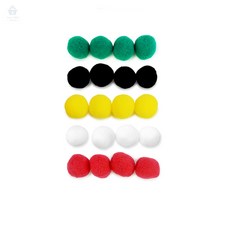 초아디자인 미술공예 뿅뿅이 50mm 유아미술도구, 빨강