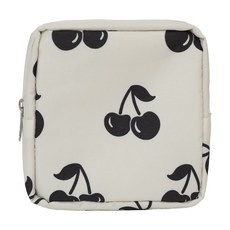 아이주 큐브 약파우치 방수 미니 보냉 파우치 보냉 보온 화장품 파우치 어린이집 준비물, 화이트체리