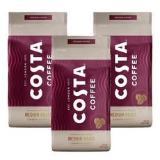 Costa Coffee 코스타 커피 미디엄 로스트 캐러멜 및 견과류맛 그라운드 분쇄커피 340g, 3개