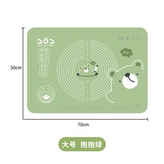卡通抗菌矽膠揉麵墊 家用加厚擀麵墊 食品級耐高溫烘培和麵墊, 大號, 1個
