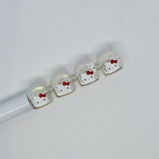 B95 볼펜꾸미기 볼꾸 동대문 꾸미기 DIY 컬러 큐브 사각 캐릭터 KT 고양이 투명