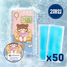 50세트 (2매입-1세트) 붙이는 아이스 쿨패치 쿨링패치 냉각패치 냉각시트 해열패치