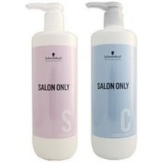 슈바르츠코프 살롱 온리 샴푸 1000ml + 컨디셔너 1000g 세트 (펌프 사이즈) 헤어 케어, One Size, 1개