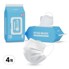 숨편한하루 국산 일회용 덴탈마스크 대형, 50매입, 4개, 화이트