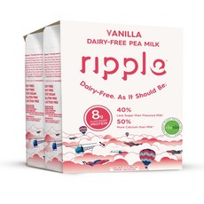 Ripple 香草口味豌豆蛋白飲, 4入, 240ml